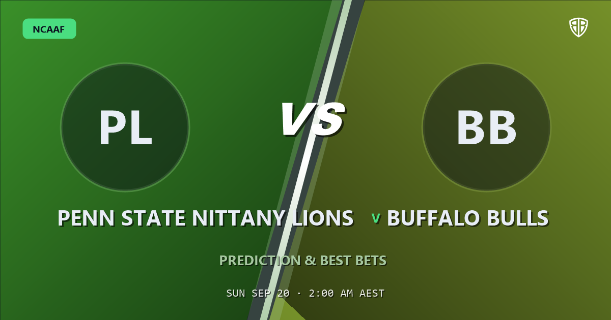 Penn State Nittany Lions vs Buffalo Bulls Prediction & Picks (Rocco Becht Key Factor): Smart Betting Angles