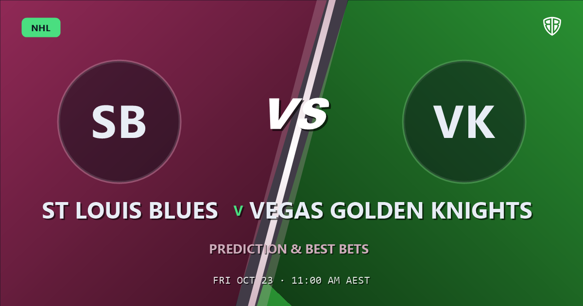 St Louis Blues vs Vegas Golden Knights Prediction & Picks, October 22, 2026