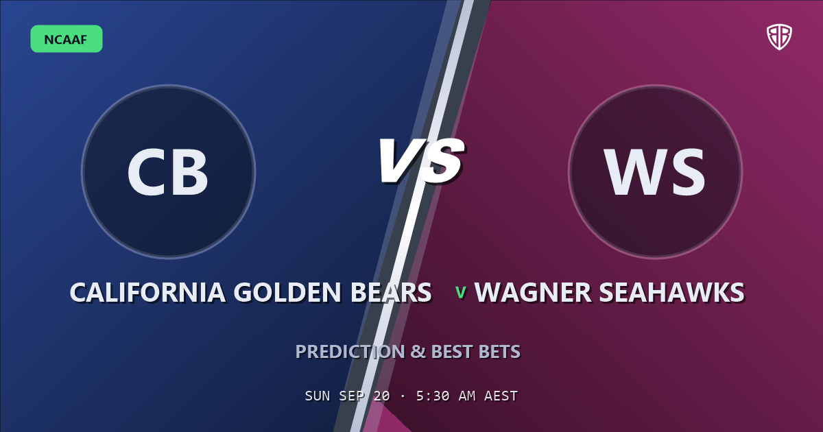 California Golden Bears vs Wagner Seahawks Prediction & Picks: Stat-Based Insights