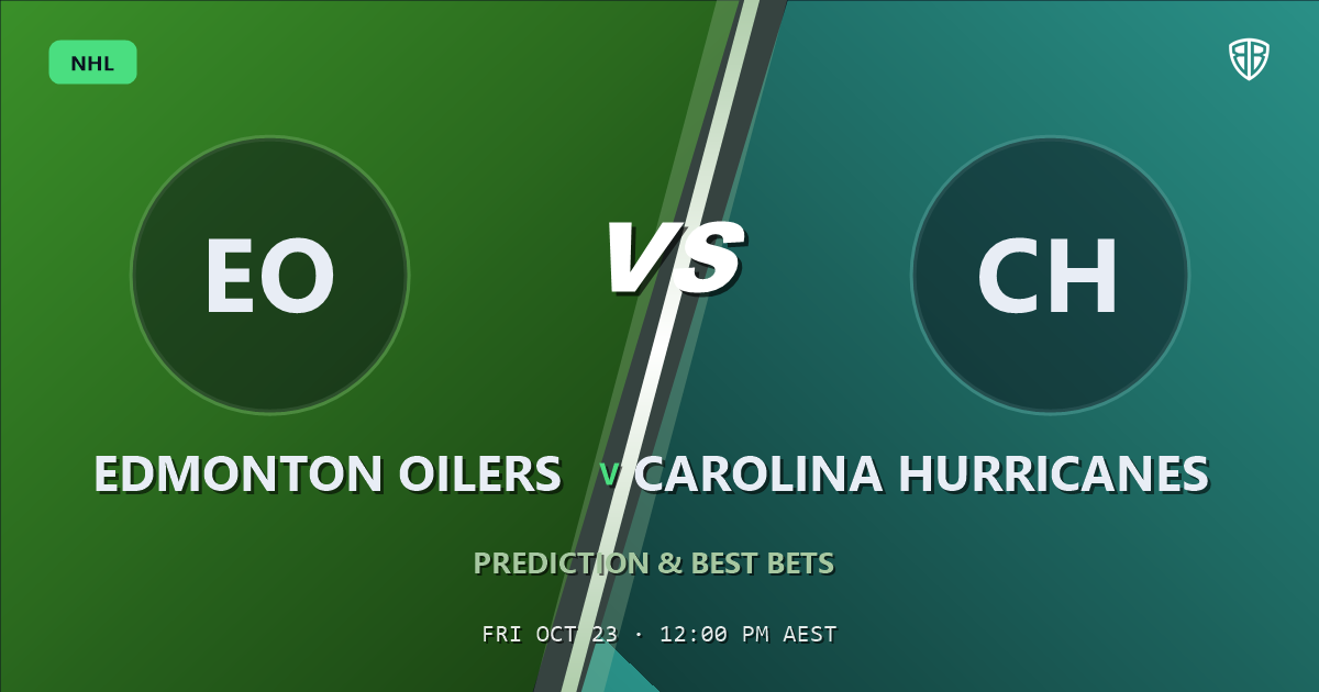 Edmonton Oilers vs Carolina Hurricanes Prediction & Picks, October 22, 2026