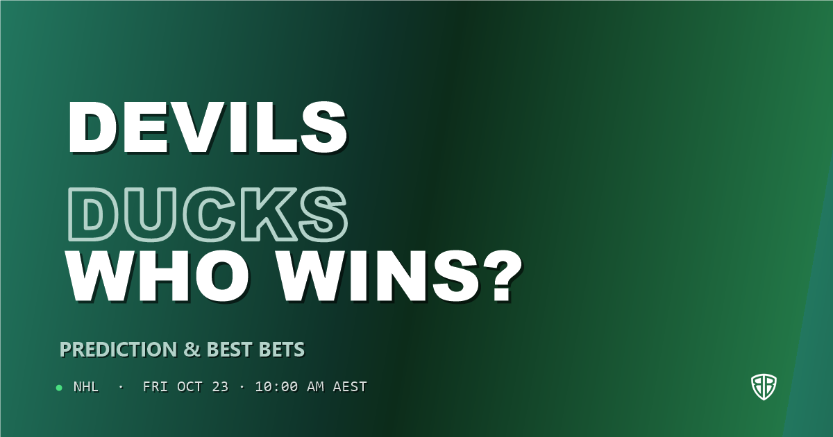 New Jersey Devils vs Anaheim Ducks Prediction & Picks, October 22, 2026