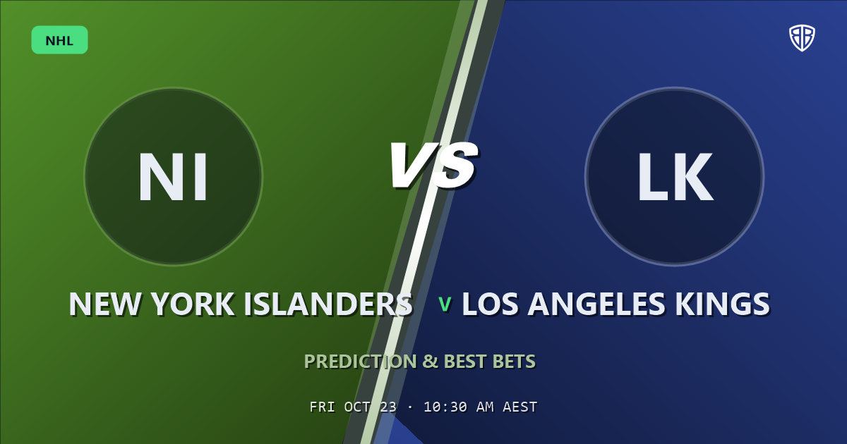 New York Islanders vs Los Angeles Kings Prediction & Picks, October 22, 2026