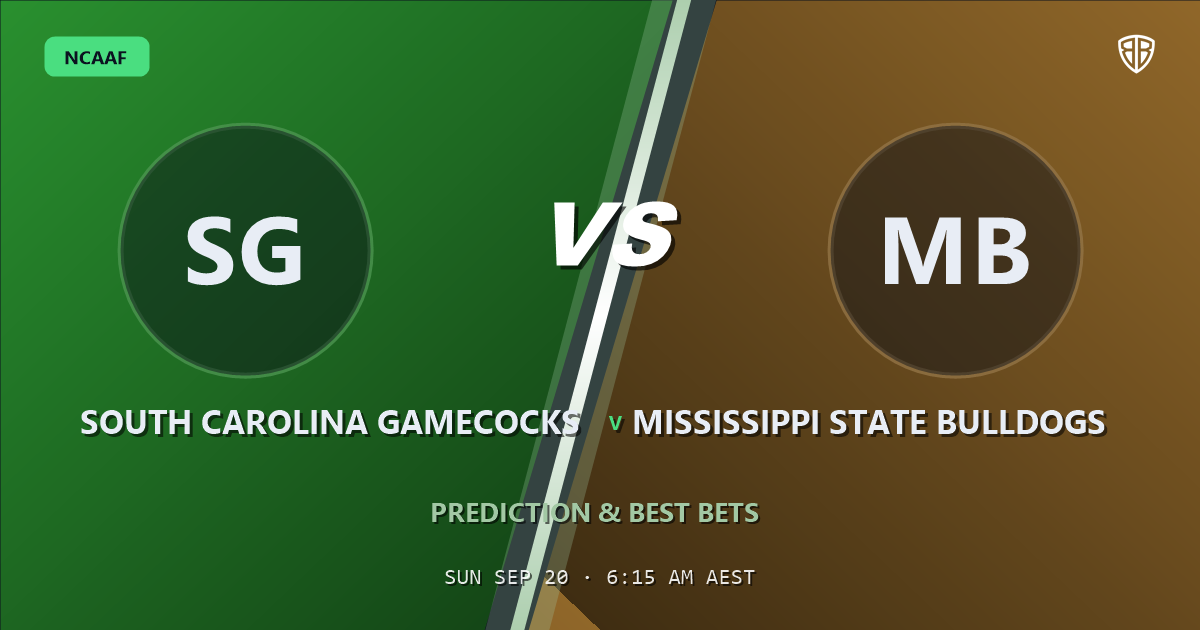 South Carolina Gamecocks vs Mississippi State Bulldogs Prediction & Picks (LaNorris Sellers Key Factor): Smart Betting Angles