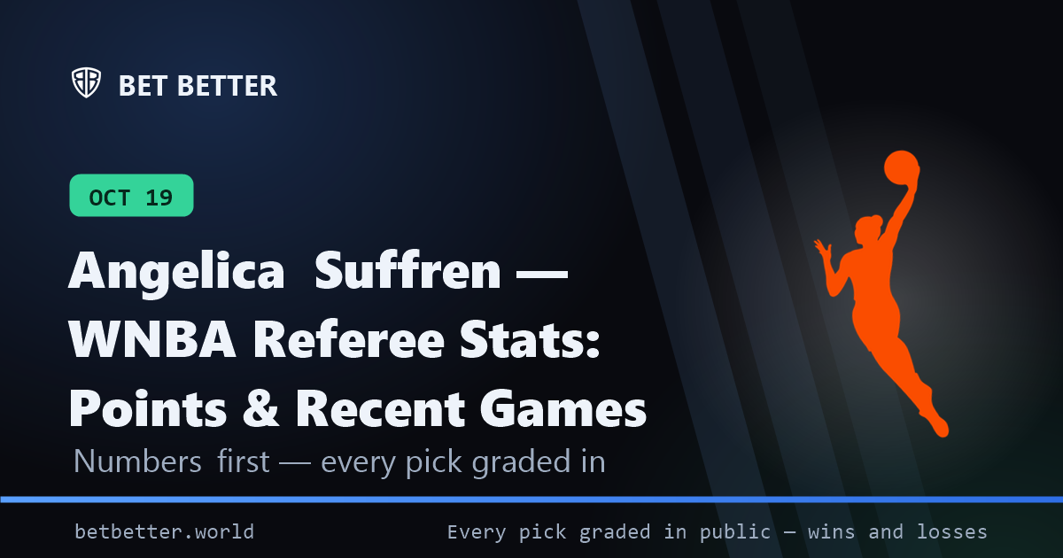 Angelica Suffren — WNBA Referee Stats: Points & Recent Games