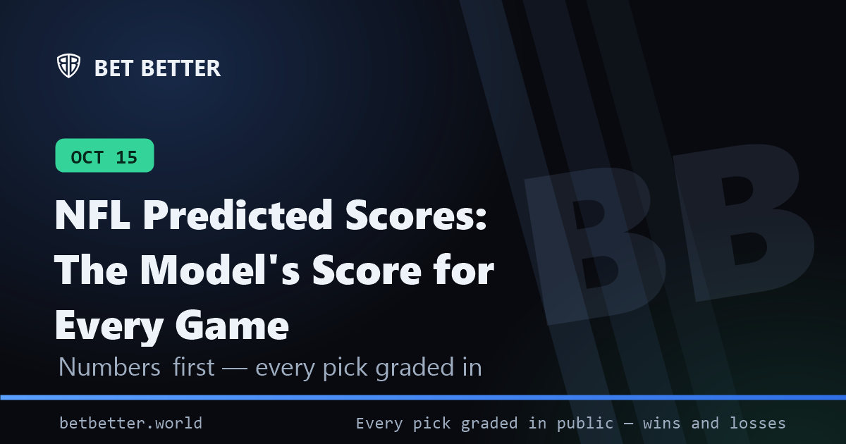 NFL Predicted Scores: The Model's Score for Every Game | Bet Better