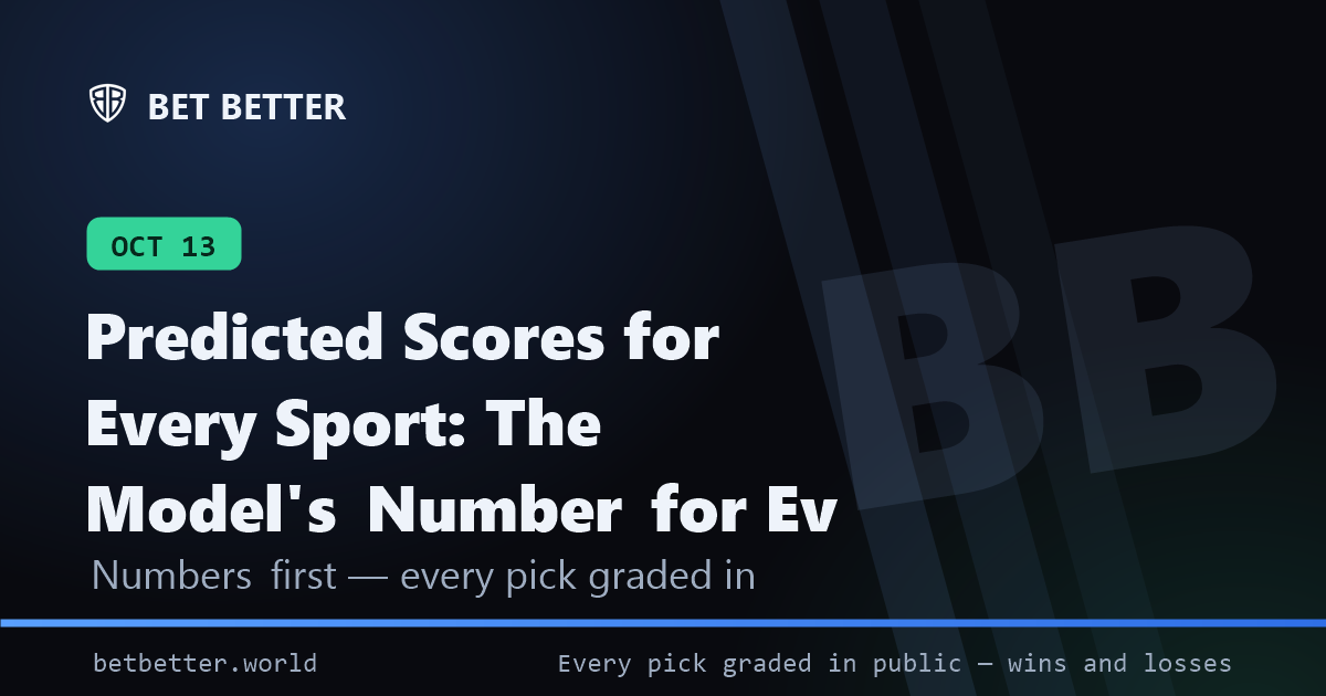 Predicted Scores for Every Sport: The Model's Number for Every Game ...